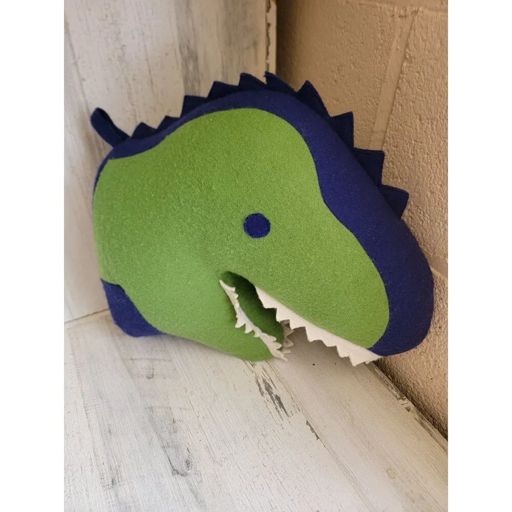 target Plush hanging Dino‎ head wall decor youth room green blue